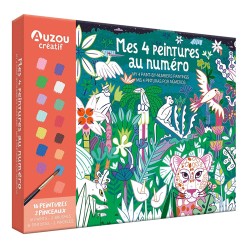 Kit de pintura por números Auzou con 16 colores y pinceles