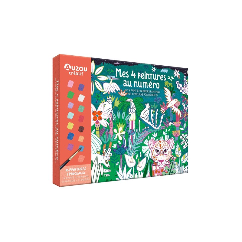 Kit de pintura por números Auzou con 16 colores y pinceles