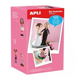 Kit Fofucha Novios Apli – materiales incluidos y patrones para pareja decorativa