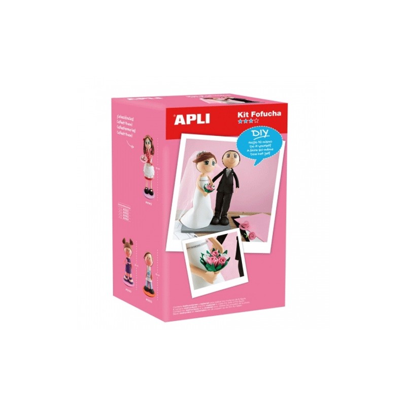 Kit Fofucha Novios Apli – materiales incluidos y patrones para pareja decorativa