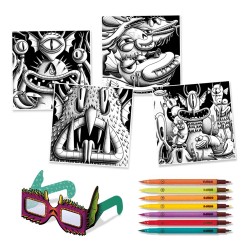 Djeco Funny Freaks – Kit 3D para colorear (DJ08651)