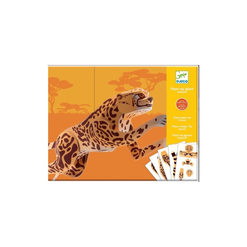 Jaguar Gigante 3D Origami Djeco DJ09678 – decoración creativa