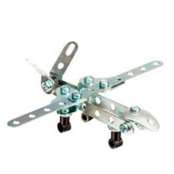 Set Meccano piezas metálicas y plásticas, creatividad mecánica infantil