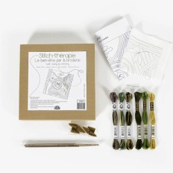 Bordado DMC Zen Terapia: detalles de modelo paisajista o mandala.