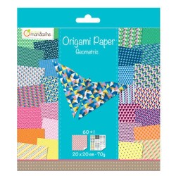 Papel Origami Geometric Avenue Mandarine – 60 hojas 20×20 cm