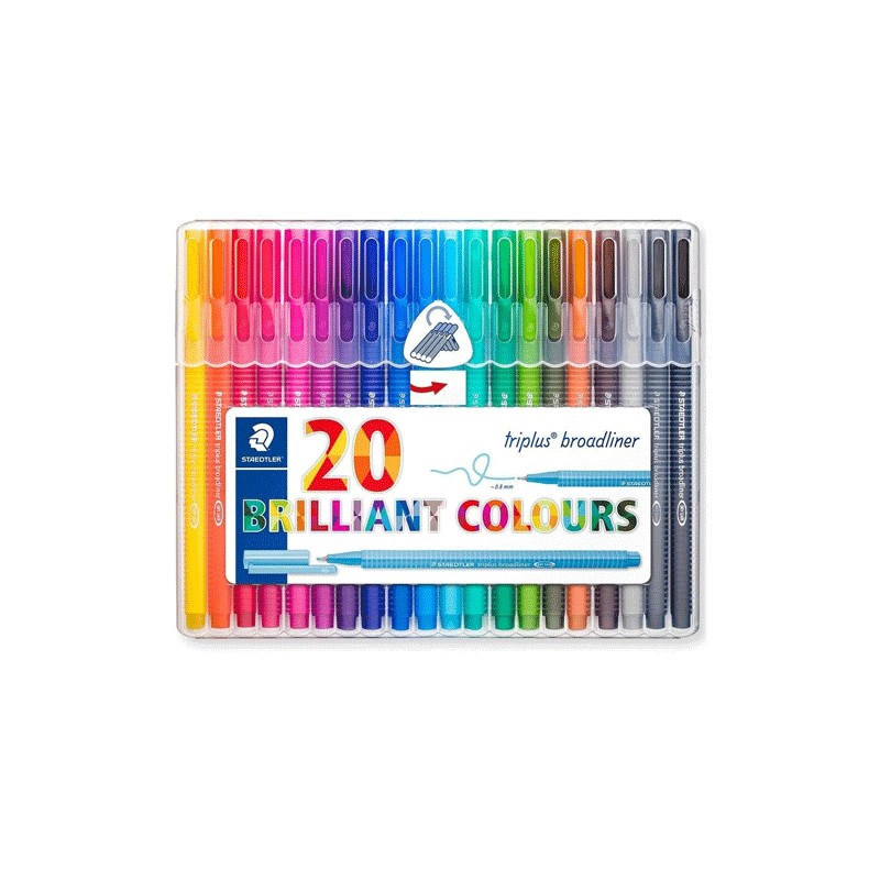 Set 20 rotuladores Staedtler Triplus Broadliner