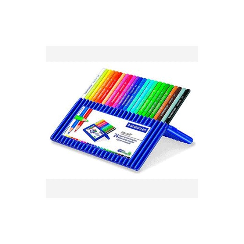 1) Staedtler Ergosoft lápices de colores 24 piezas  
2) Lápices de colores Staedtler con diseño ergonómico