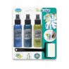 Kit para estampar, teñir camisetas 3×100 ml Azul-Verde‐Turquesa + Rodillo