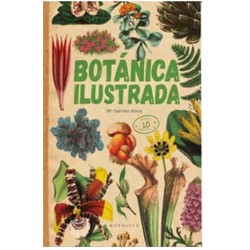 Libro ilustrado de botánica con ilustraciones detalladas de plantas
