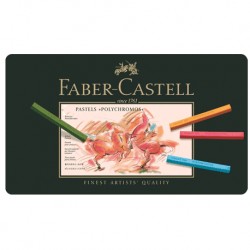 Caja pasteles Polychromos Faber Castell caja de metal.